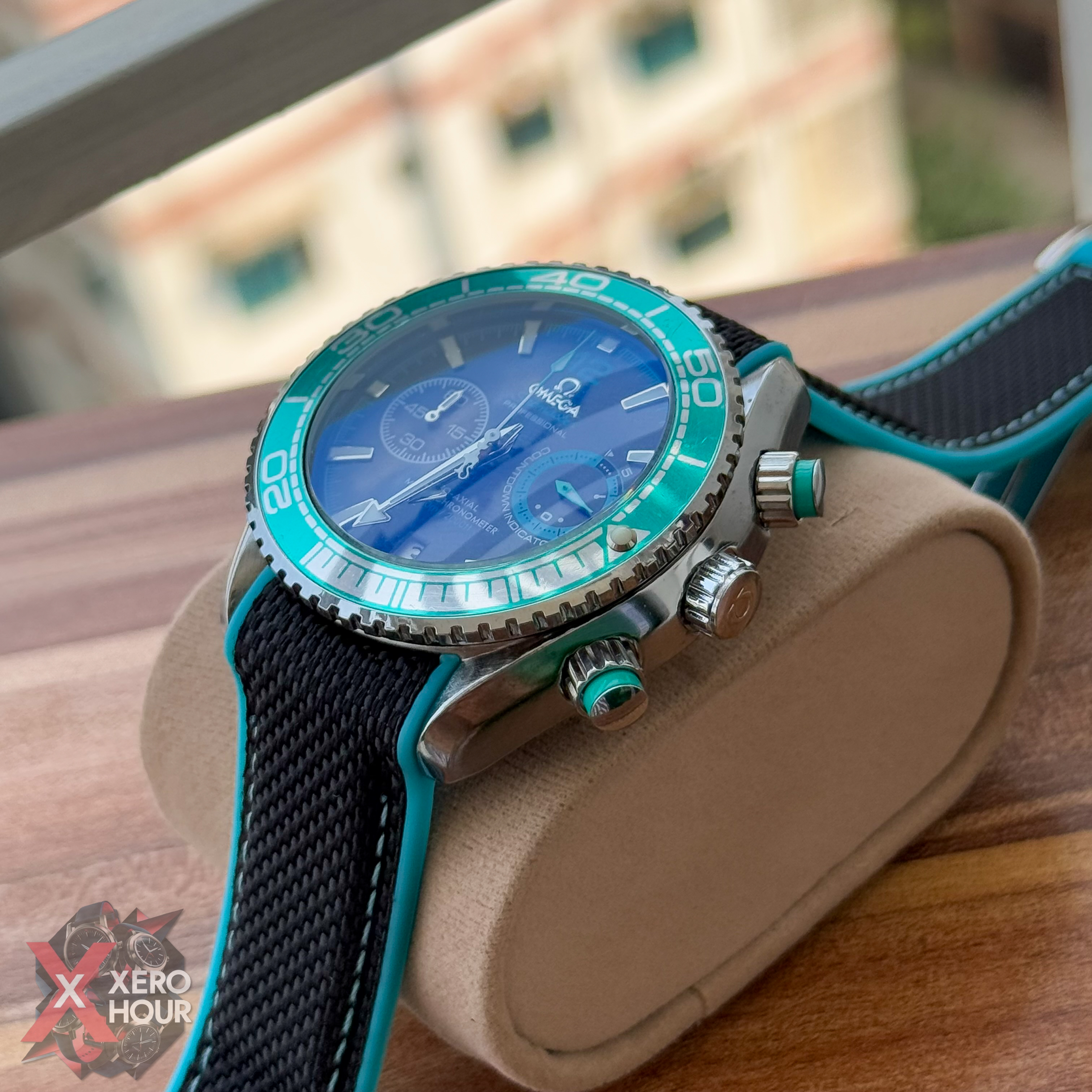 Omega seamaster Chronograph | Nylon strap | Cyan Tiffany_img_5