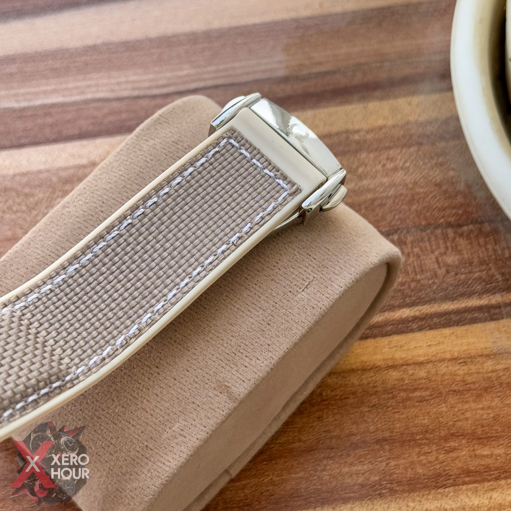 Omega seamaster Chronograph | Nylon strap | Cream color Bronze bezel_img_5