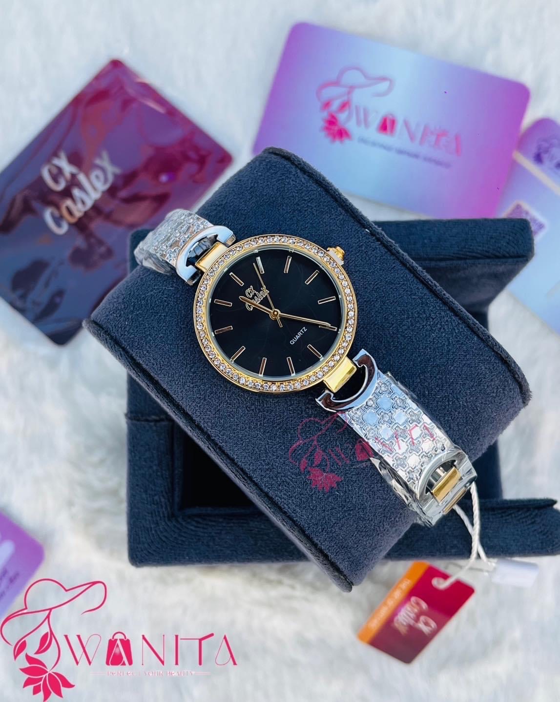 Original Caslex Black Dial Ladies Watch