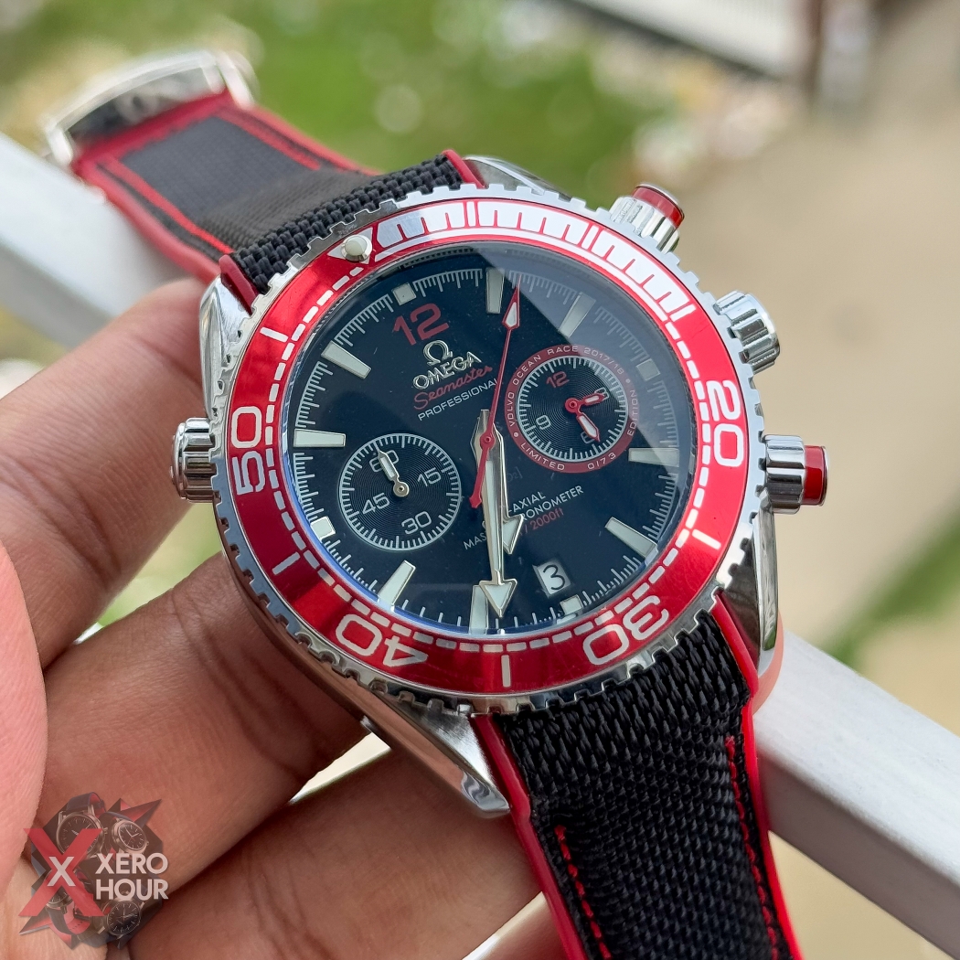 Omega seamaster Chronograph | Nylon strap | Red bezel_img_6