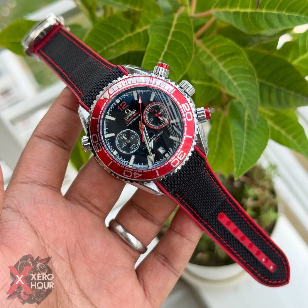 Omega seamaster Chronograph | Nylon strap | Red bezel_img_7