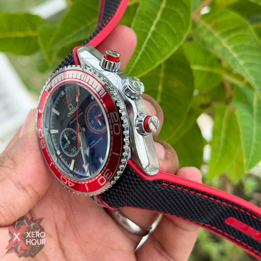 Omega seamaster Chronograph | Nylon strap | Red bezel_img_8