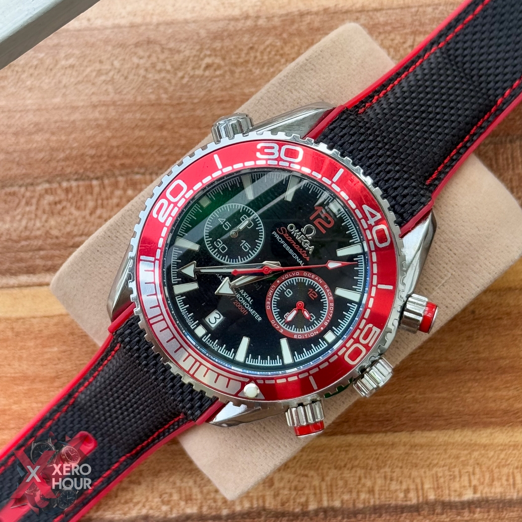 Omega seamaster Chronograph | Nylon strap | Red bezel_img_10