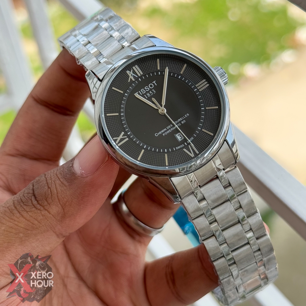 Tissot Plain dial Date just | Dot matrix dial | Silver Black