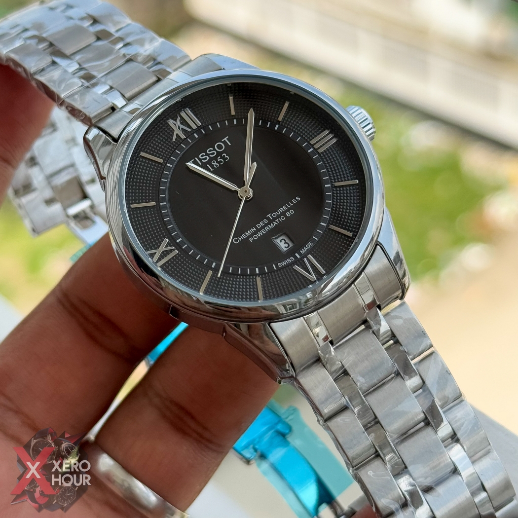 Tissot Plain dial Date just | Dot matrix dial | Silver Black_img_2