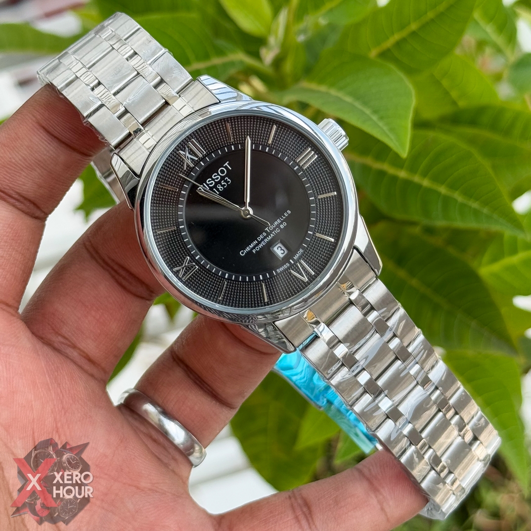 Tissot Plain dial Date just | Dot matrix dial | Silver Black_img_3