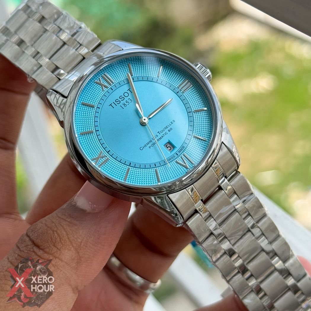 Tissot Plain dial Date just | Dot matrix dial | Tiffany Dial