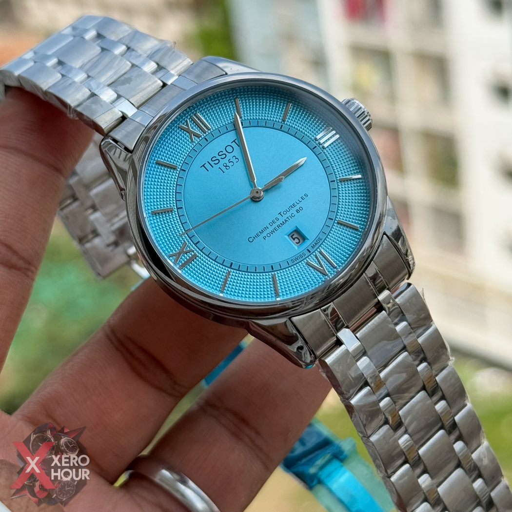 Tissot Plain dial Date just | Dot matrix dial | Tiffany Dial_img_5