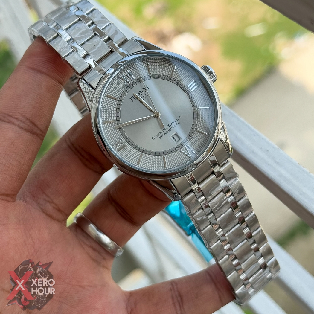 Tissot Plain dial Date just | Dot matrix dial | Grey Dial_img_1