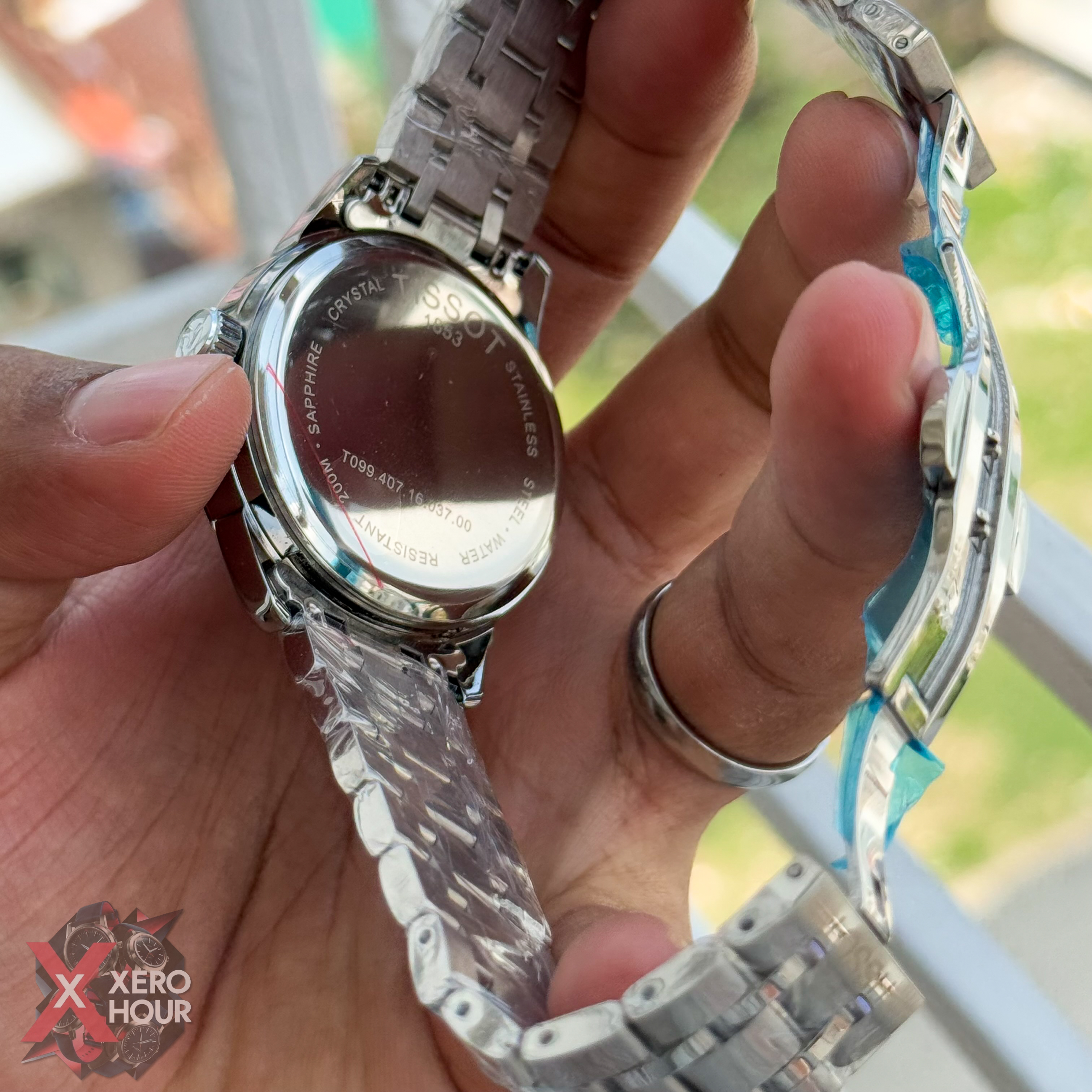 Tissot Plain dial Date just | Dot matrix dial | Silver BLue dial_img_5