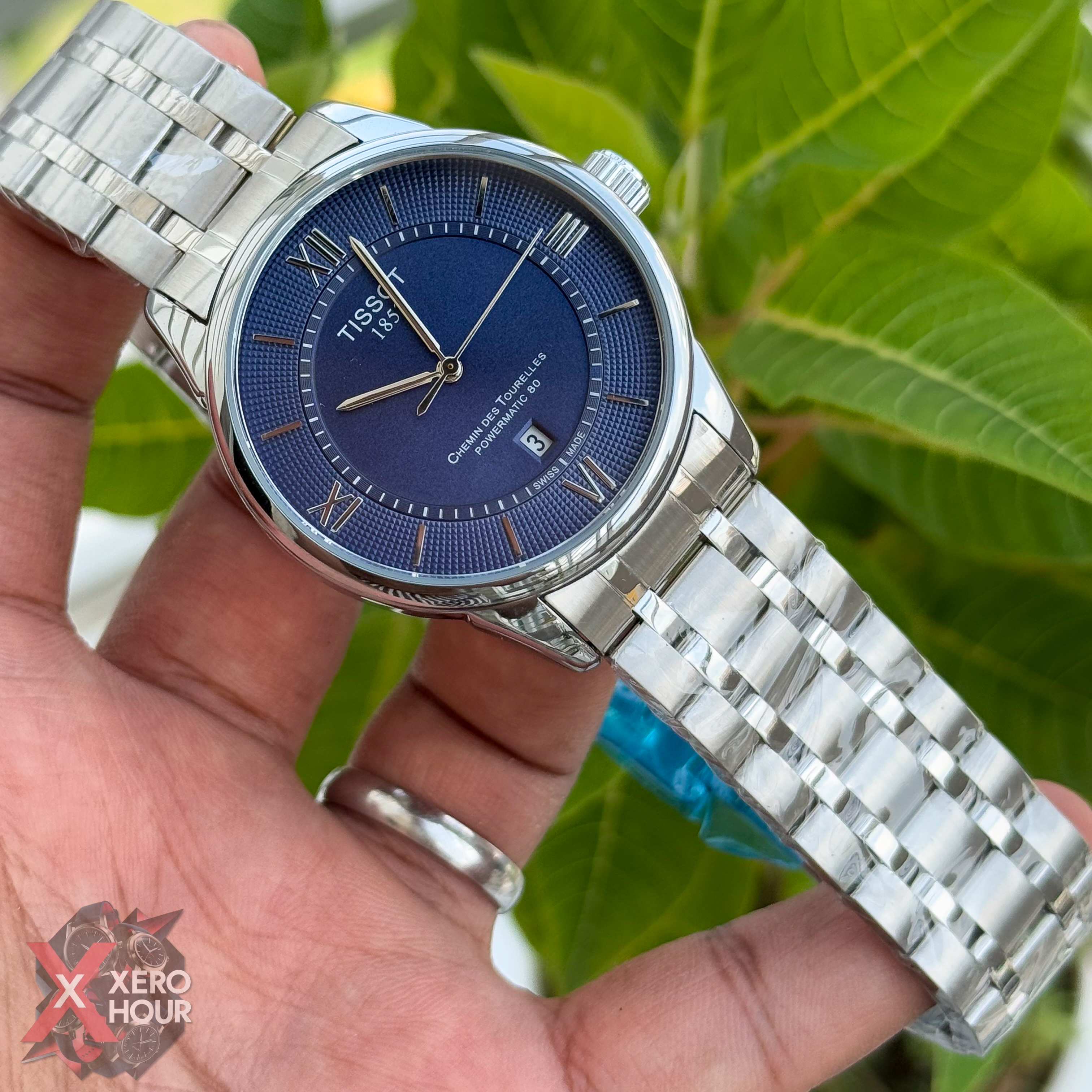 Tissot Plain dial Date just | Dot matrix dial | Silver BLue dial_img_6