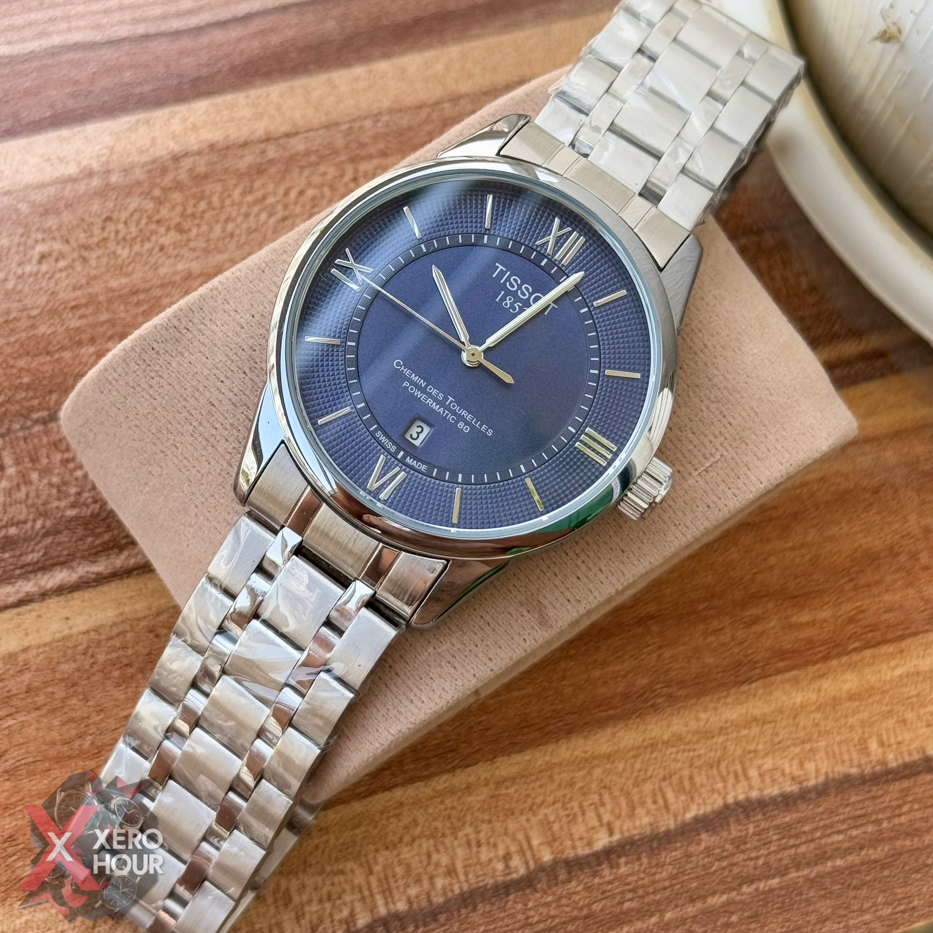 Tissot Plain dial Date just | Dot matrix dial | Silver BLue dial_img_7