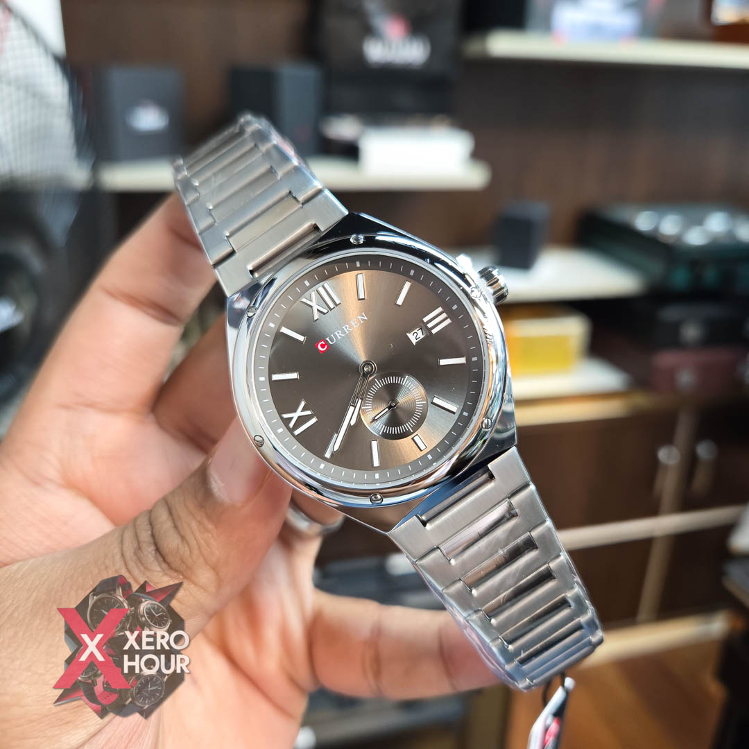 Curren 8471 Men’s Watch | Single Tone Grey Dial
