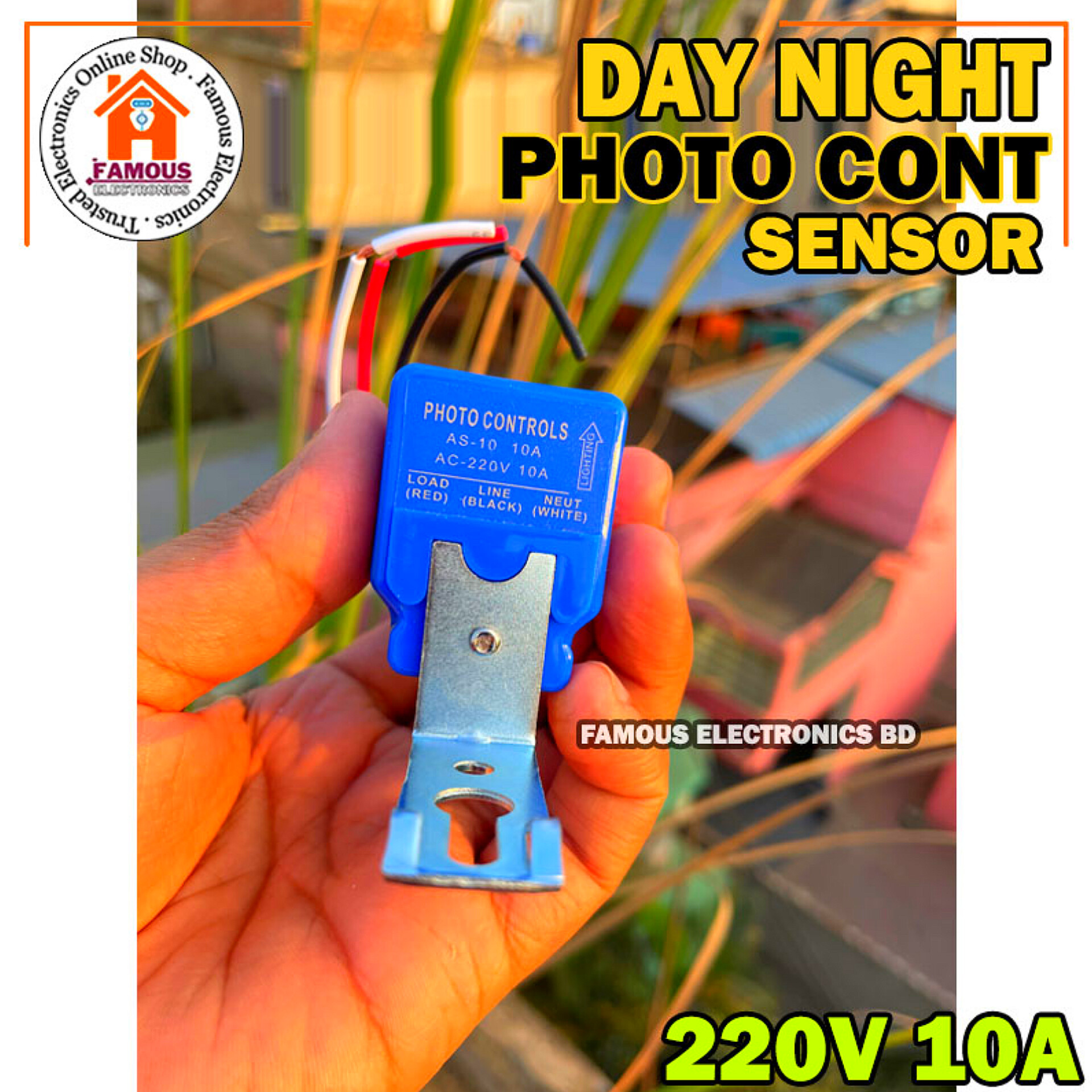 Ac Day Night Auto On Off light Sensor switch 10A/Automatic Auto On Off Street Light Switch Photo Control Sensor for AC 220V 10A_img_6