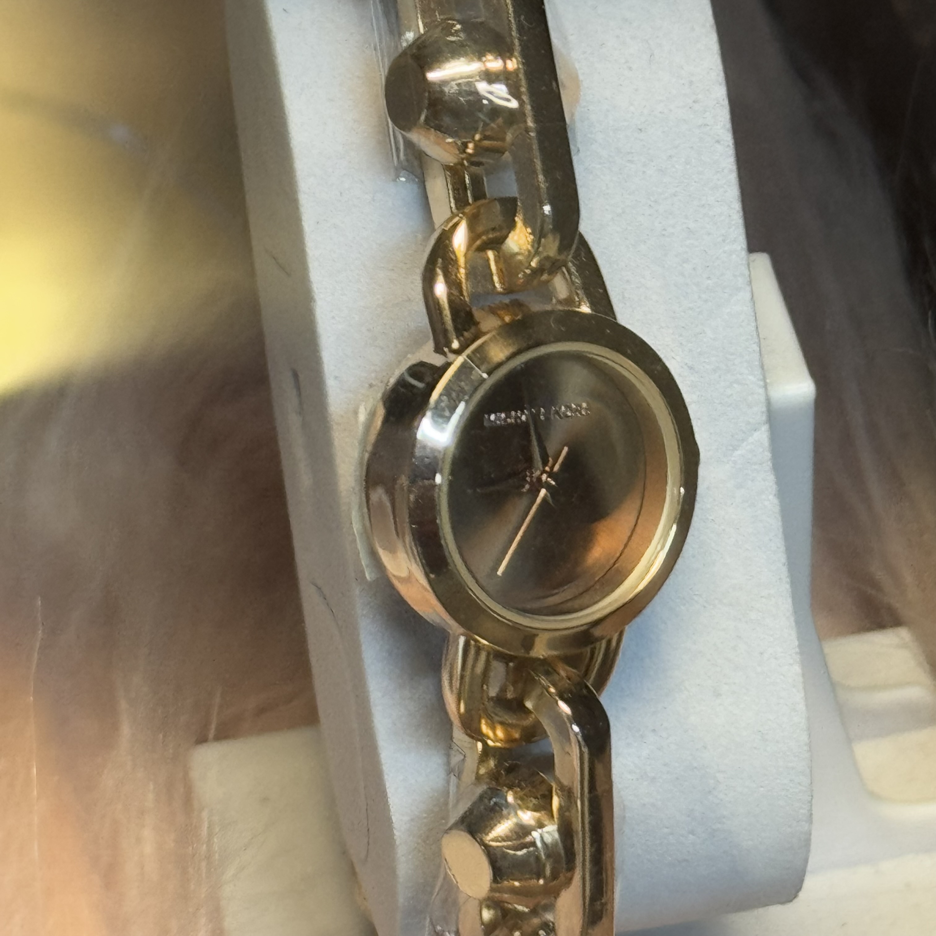 MK Ladies chain style Rose gold Bronze dial