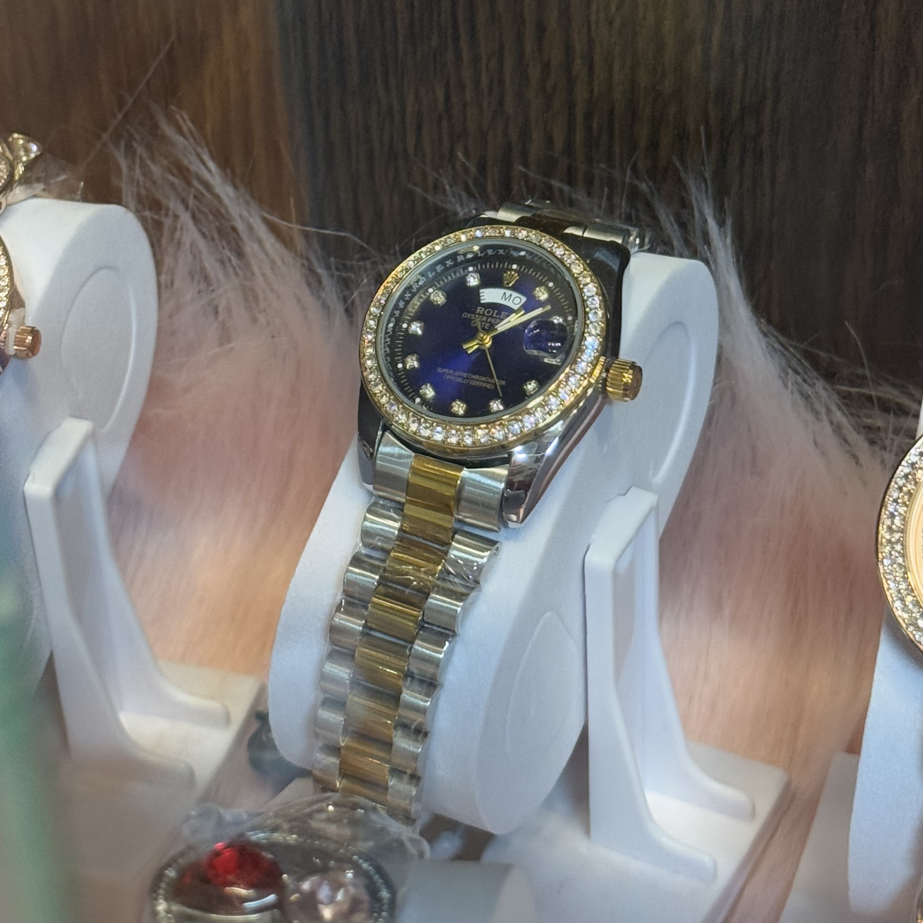 Rolex Dual tone Blue dial day date