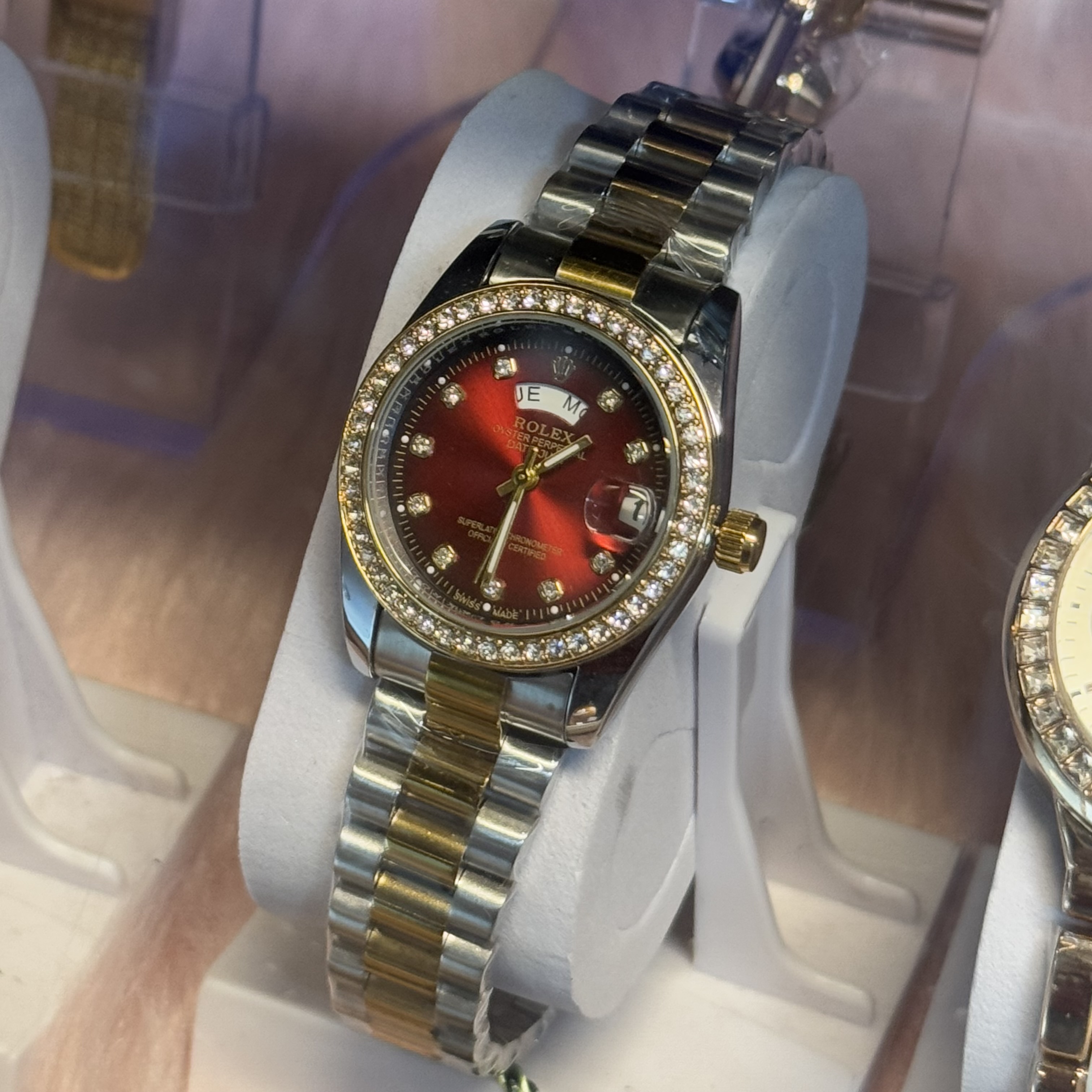 Rolex day date Dual tone red dial