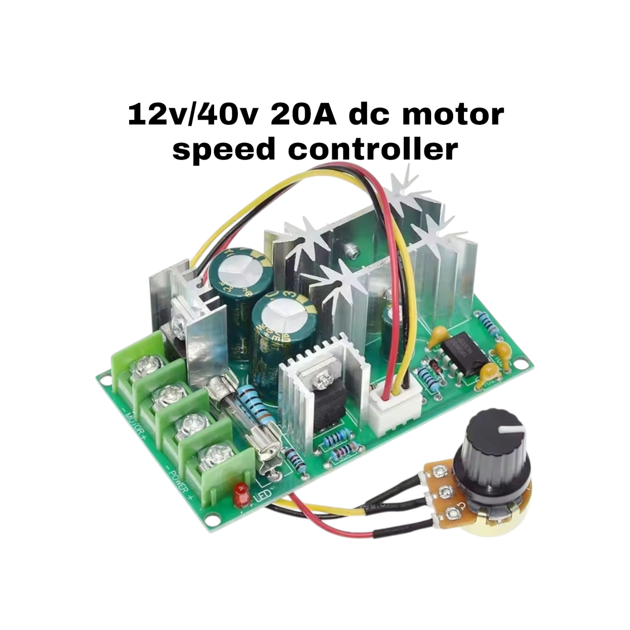 12V–60V 20A PWM DC Motor Speed Controller | CVT Speed Switch Module | Compatible with 775 Motor