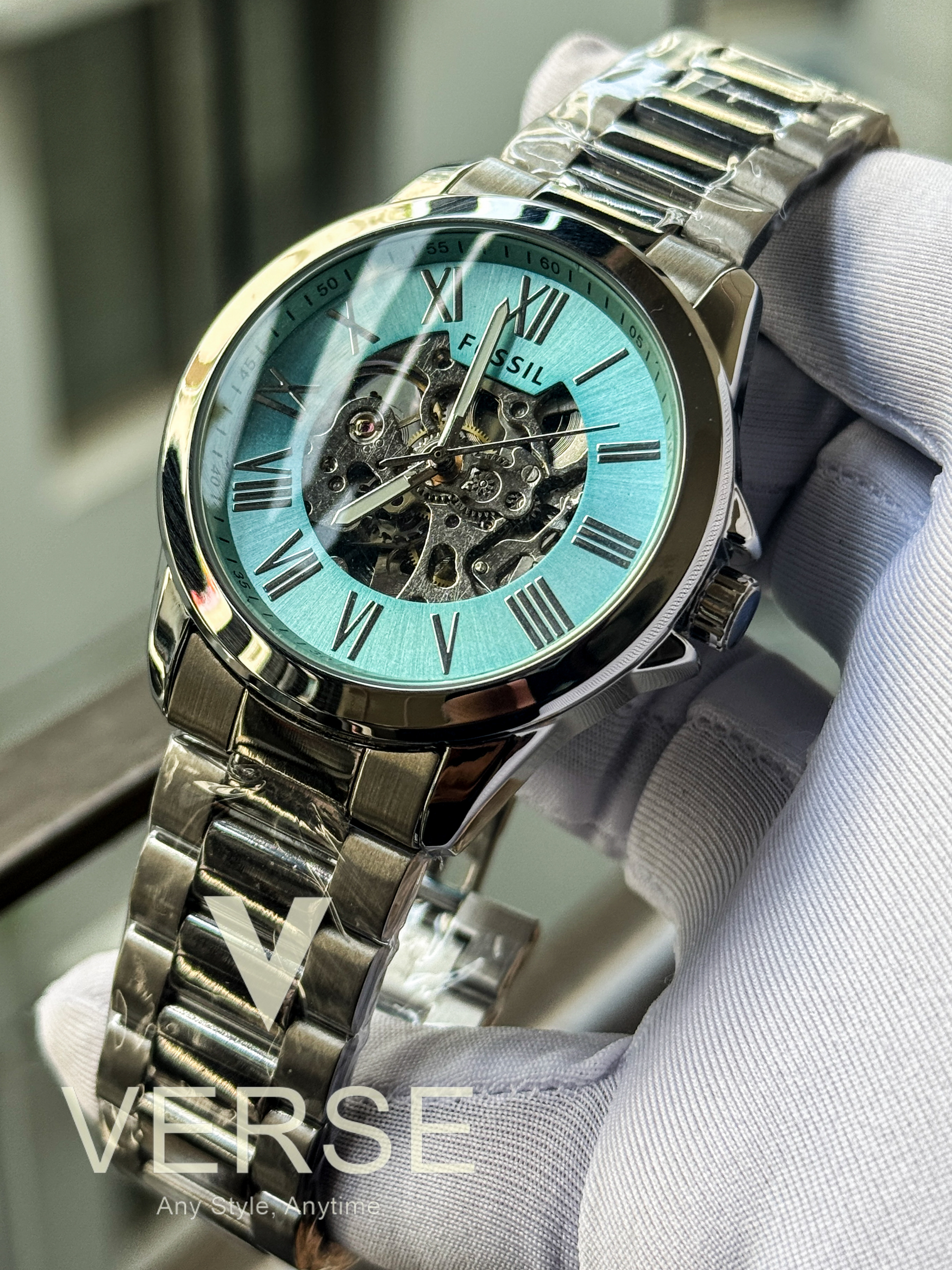 Fossil Automatic Chain Tifanny Dial AA