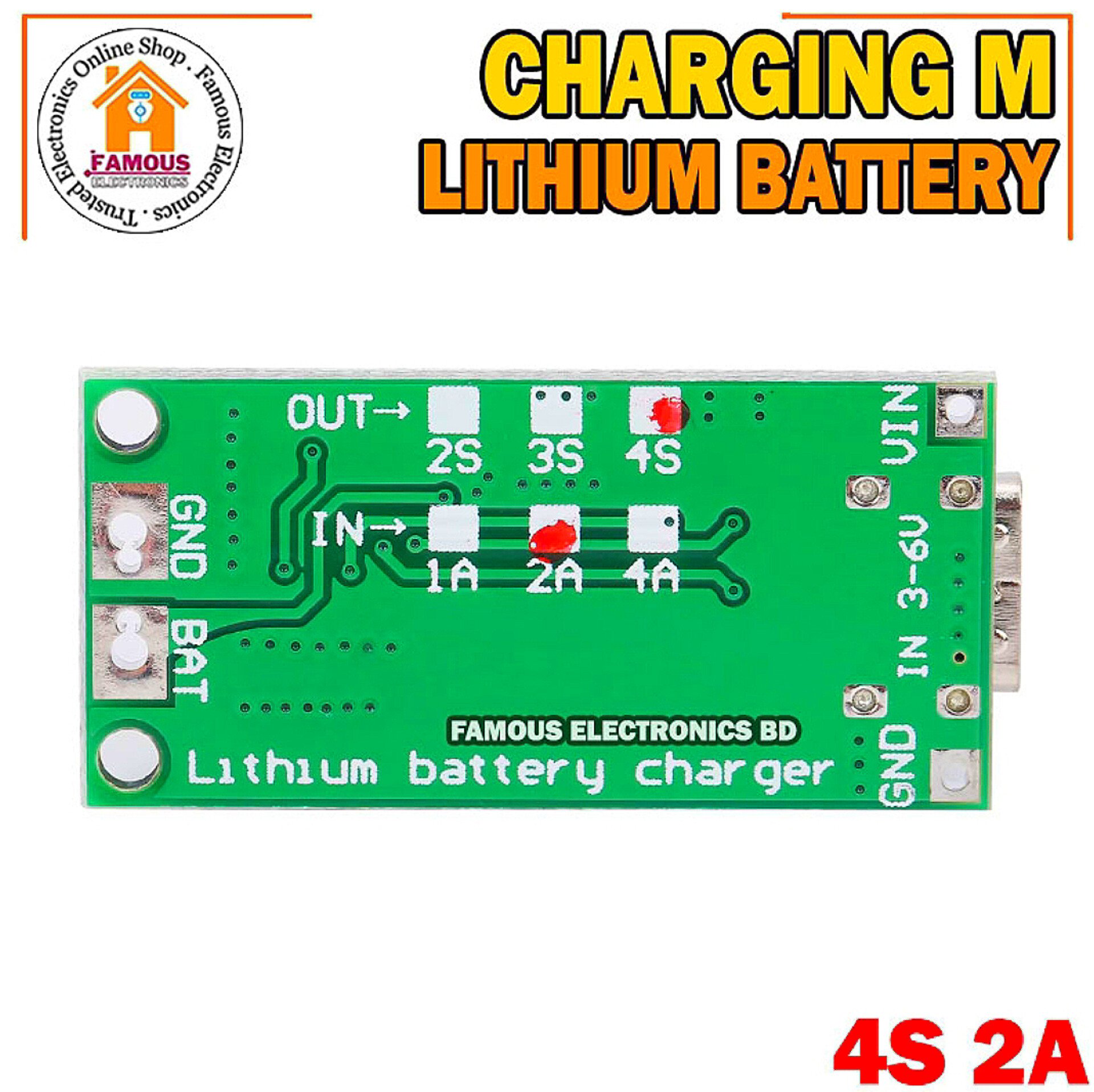 Multi-Cell 4S 2A Type-C To 12.6V Step-Up Boost Lipo- Polymer Li-Ion Charger 16.8V 18650 Lithium Battery_img_1