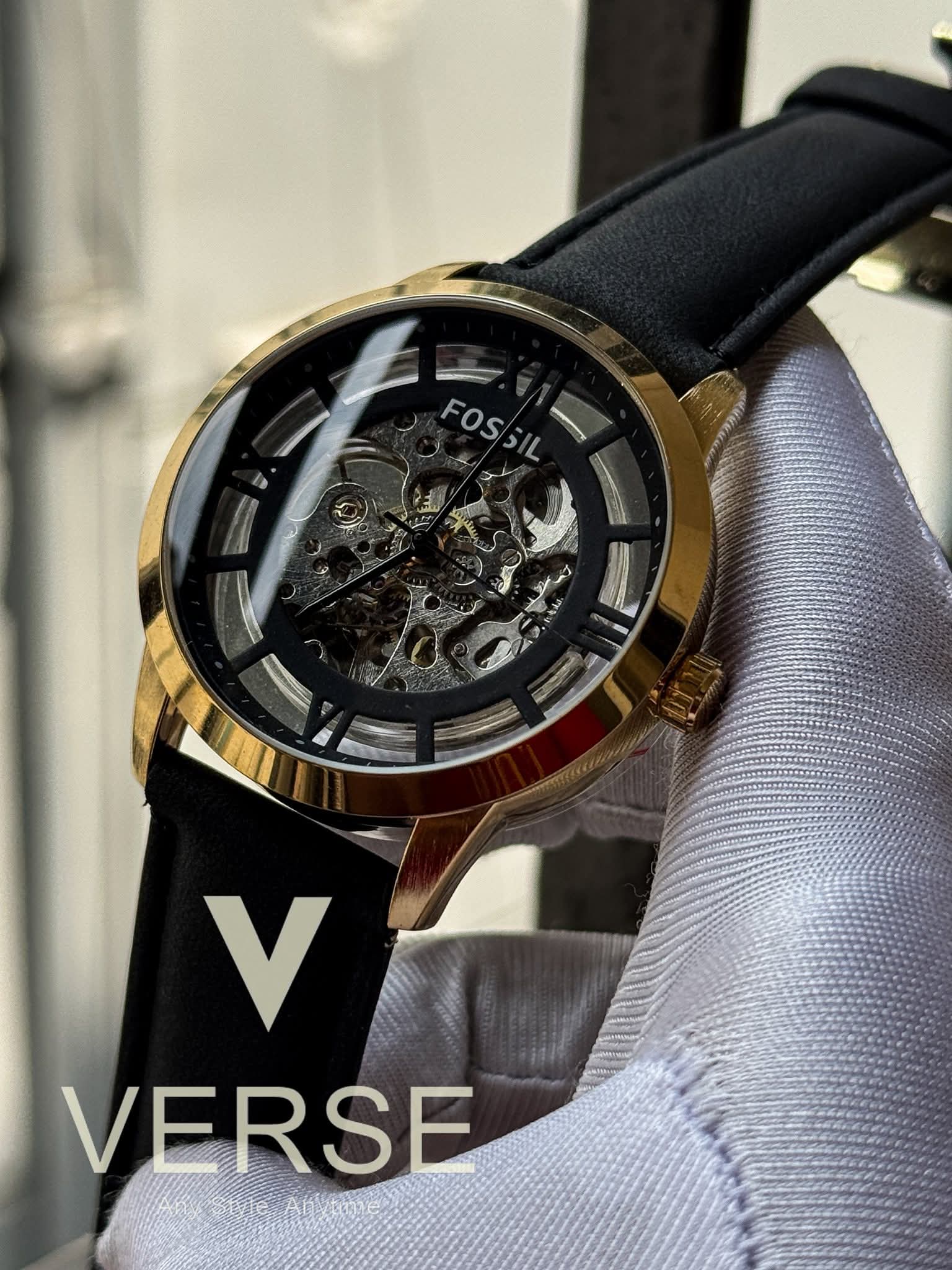 Fossil auto skeleton black
