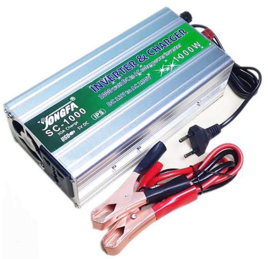 Jongfa 1000W SC-1000 Inverter & Charger10A 1000W (12V DC to 220V AC)