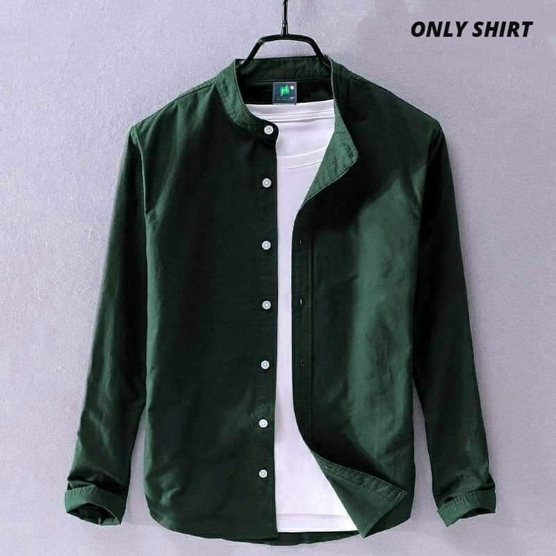 Solid Color Cotton Shirt (Only Shirt)_img_1