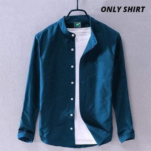 Solid Color Cotton Shirt (Only Shirt)_img_0
