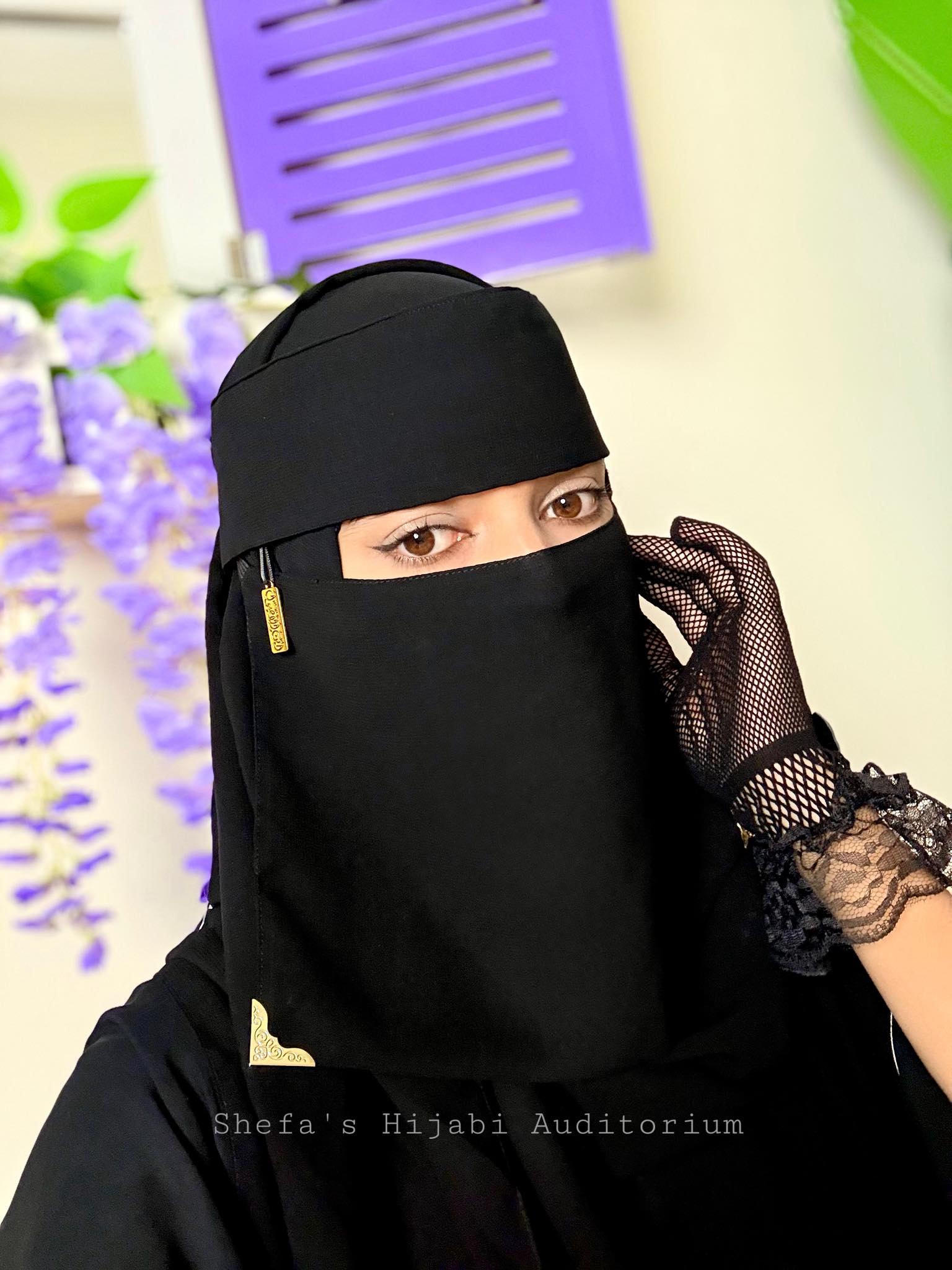 Calligraphy Hudi Long Pendent Nikab_img_2