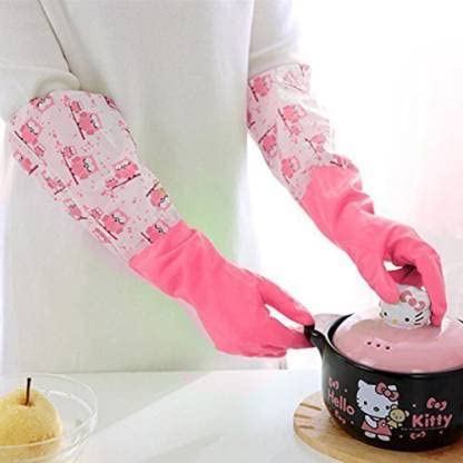 Regular Kitchen Cleaning Gloves KG-1428 ( Multi-Color )_img_5