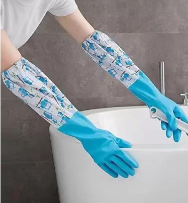 Regular Kitchen Cleaning Gloves KG-1428 ( Multi-Color )_img_11