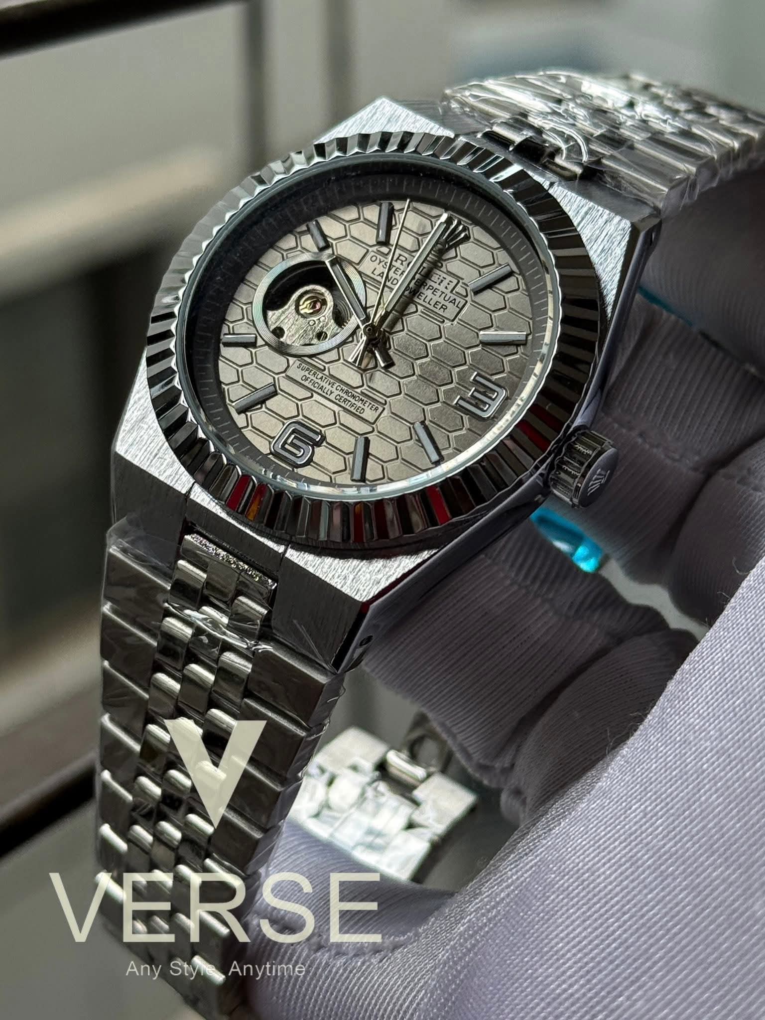 Rolex land dweller open heart grey