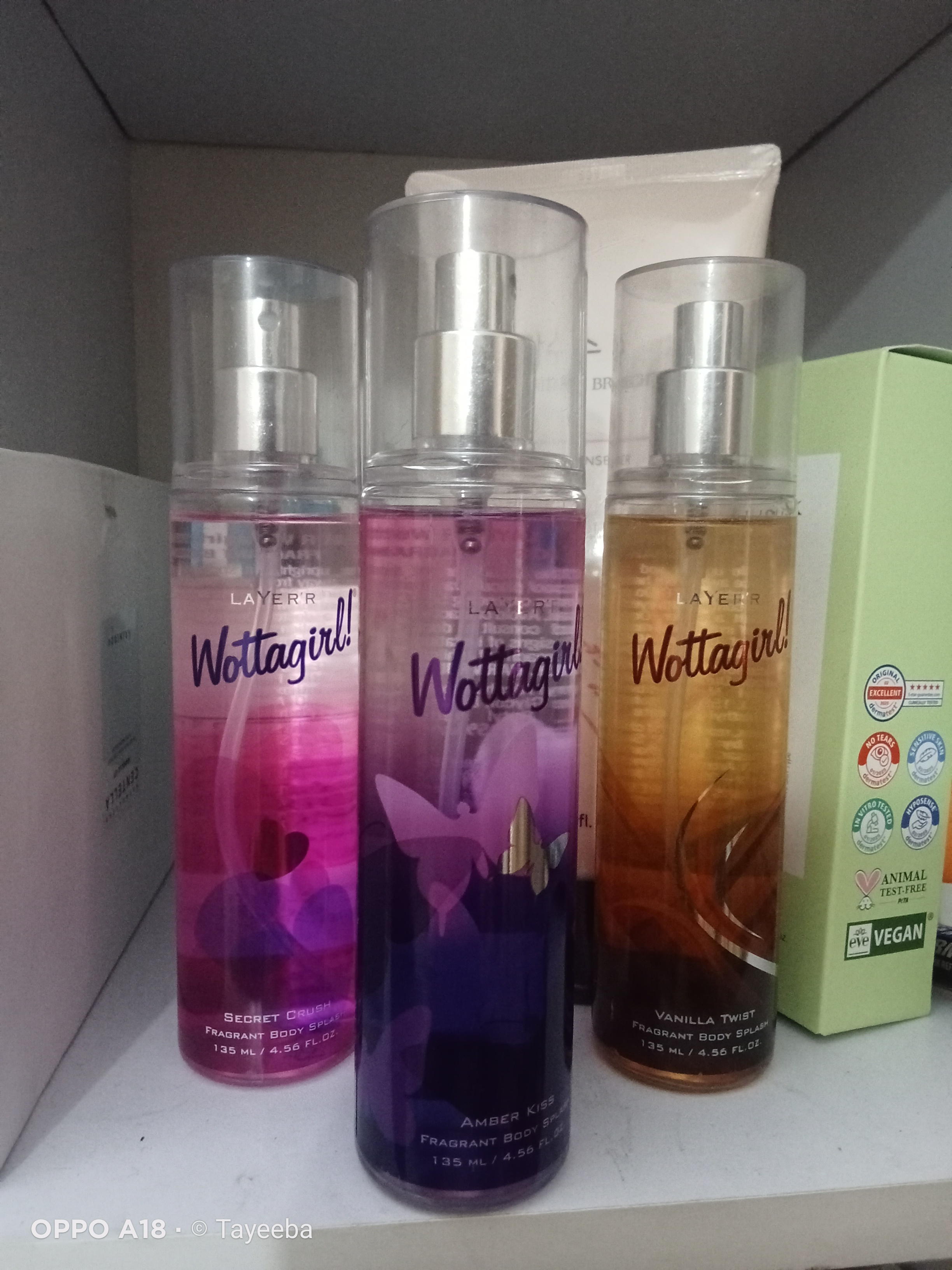 wottagirl body spray Amber kiss(100ml)