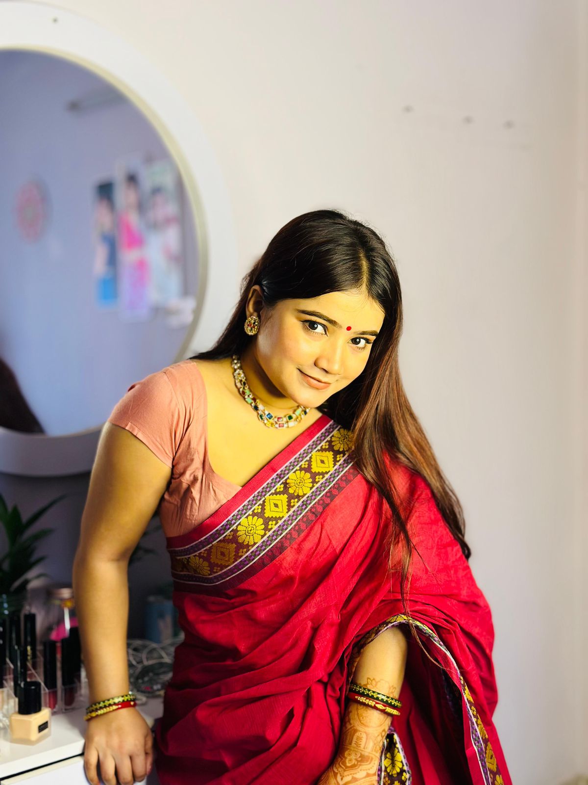 Handloom maroon saree_img_1