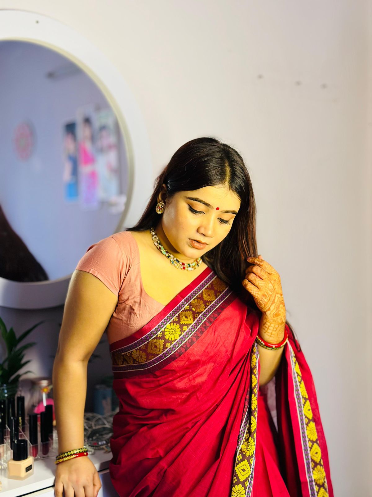 Handloom maroon saree_img_2