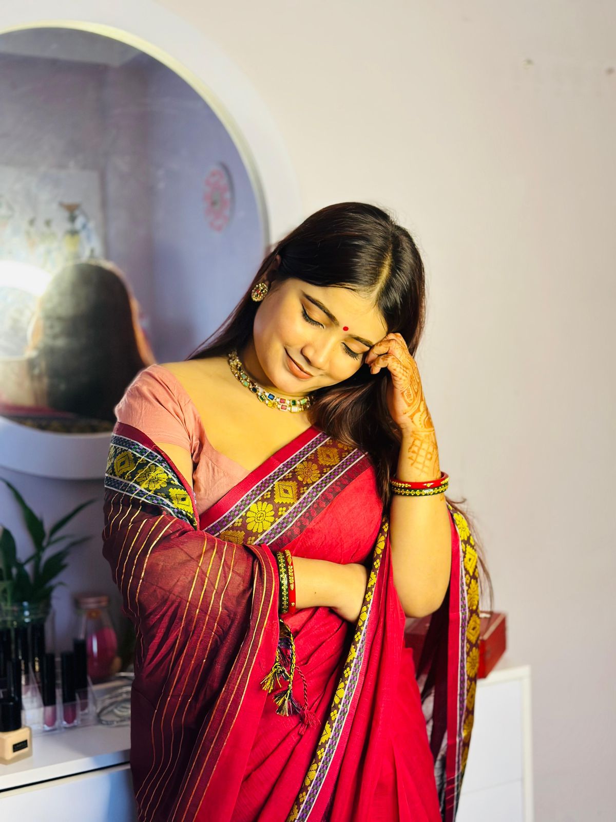 Handloom maroon saree_img_3