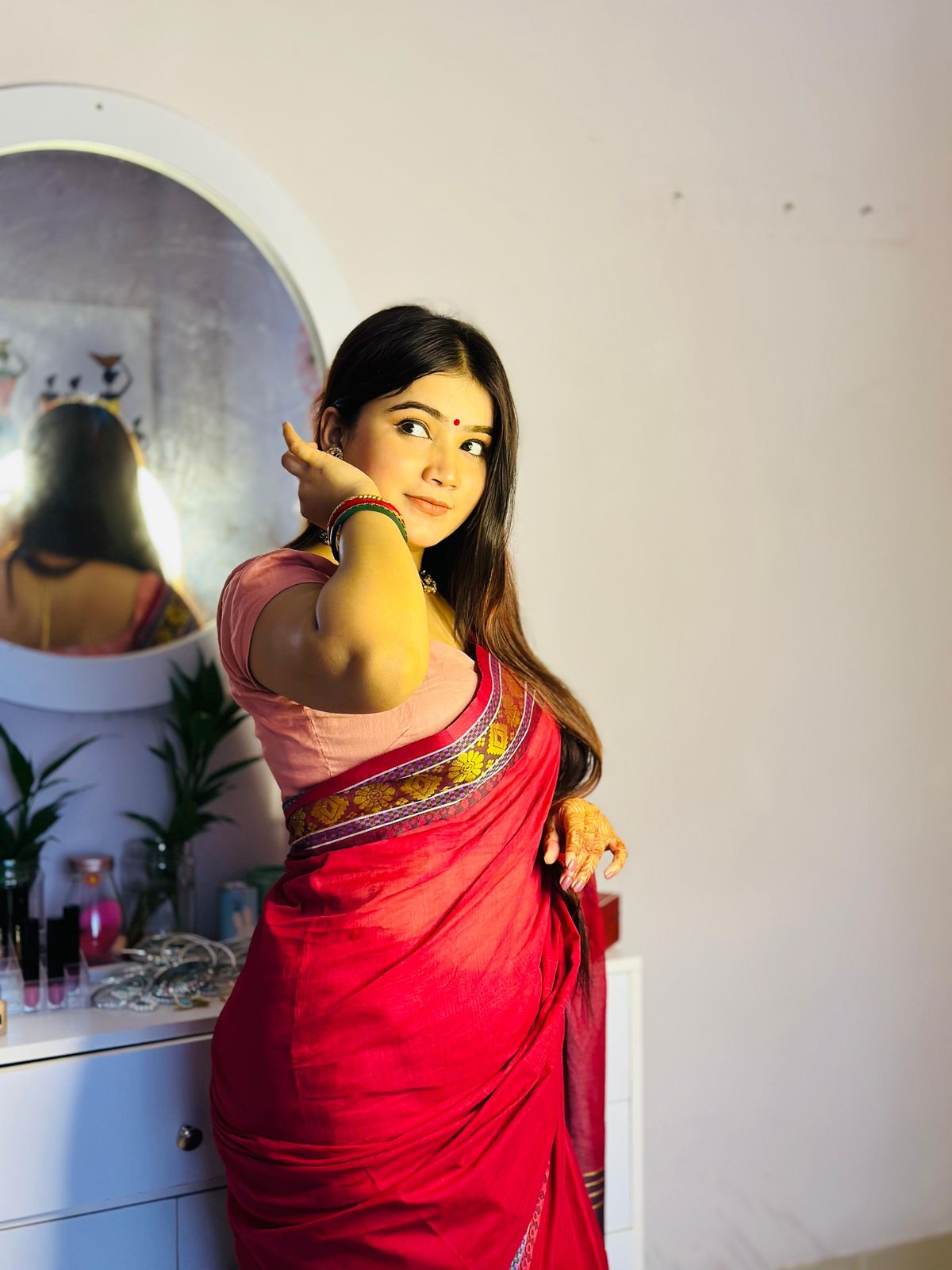 Handloom maroon saree_img_4