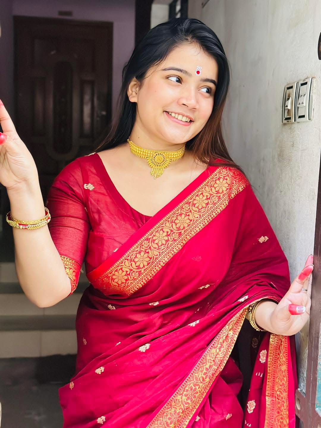 Handloom maroon saree_img_2