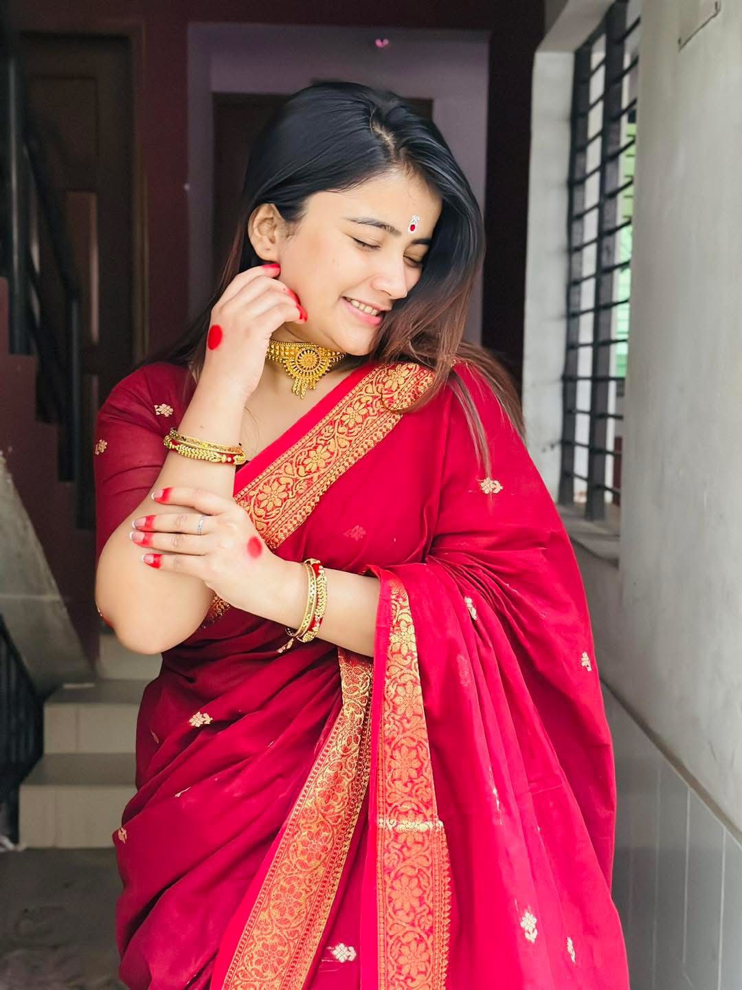 Handloom maroon saree_img_1