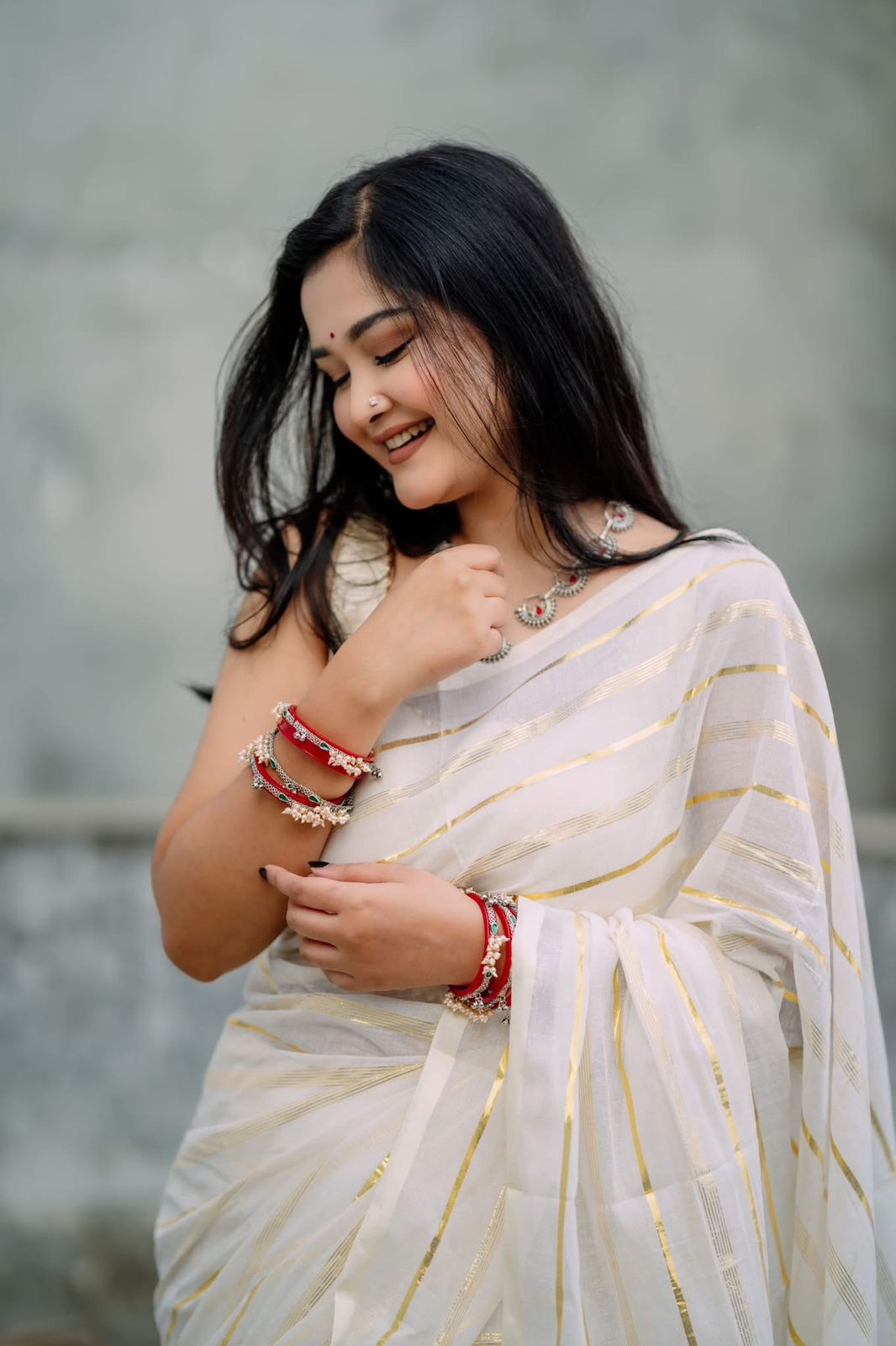 Handloom white jori work saree_img_6