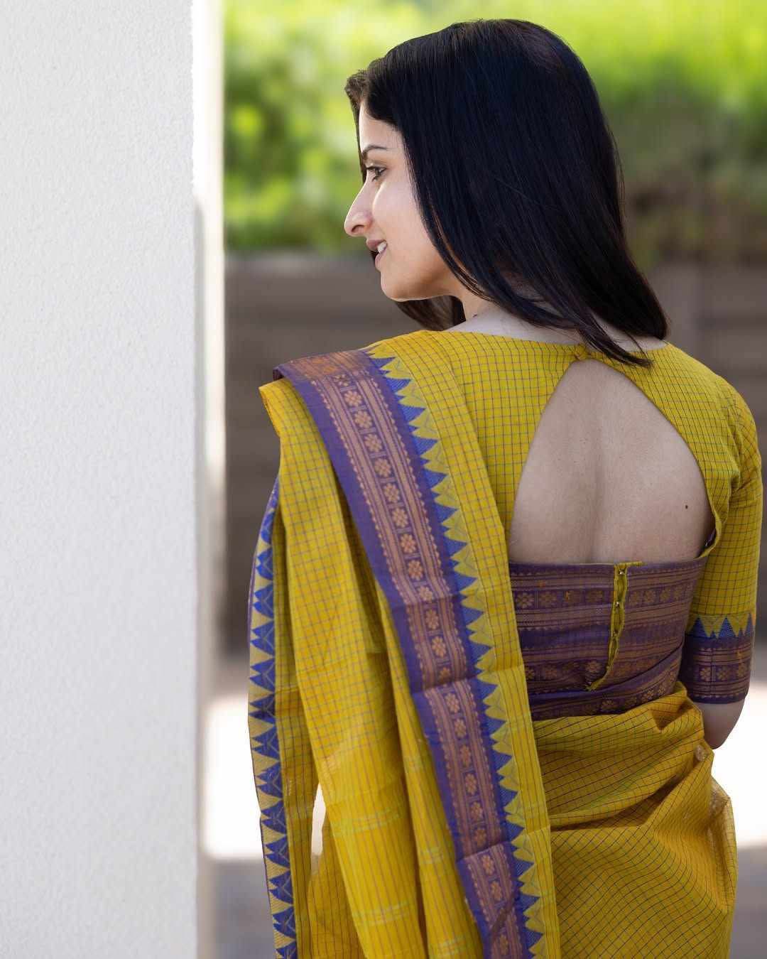 Handloom mustard colour saree_img_2