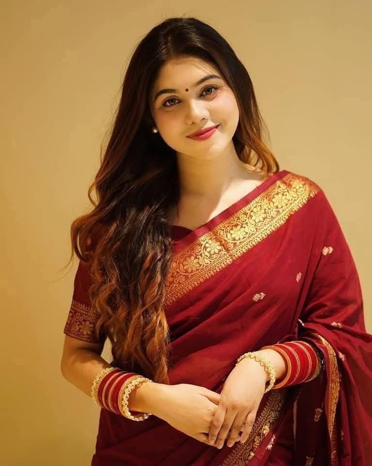 Handloom maroon hand work saree