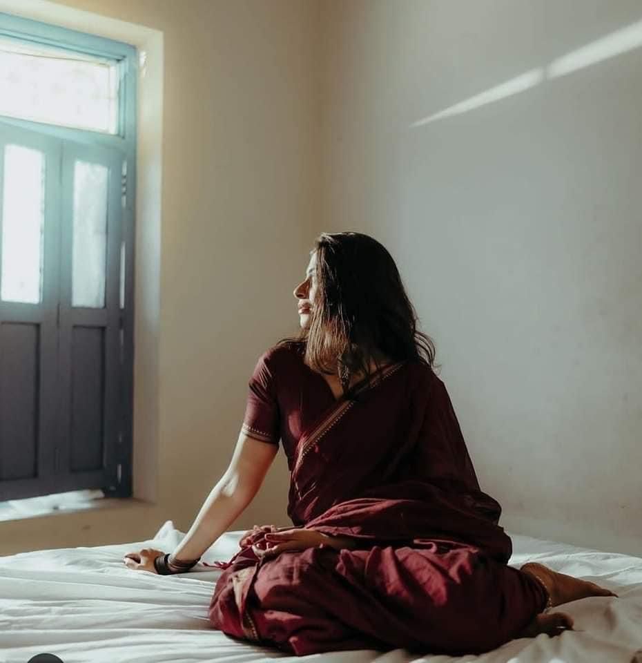 Handloom Burgundy saree_img_1