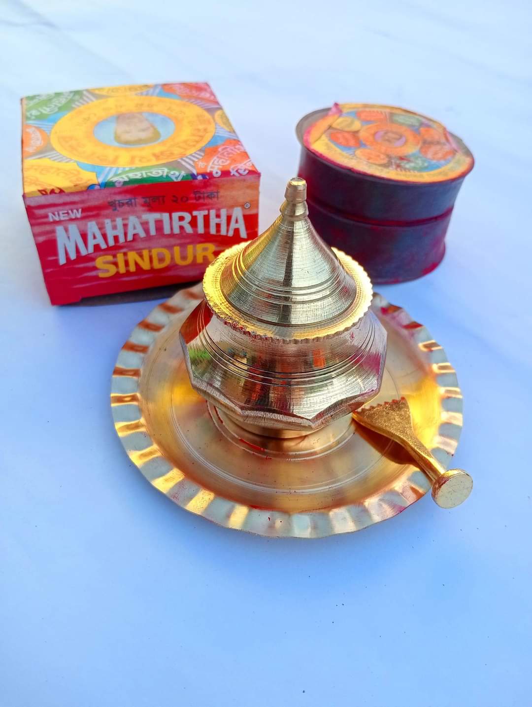 পিতলের সিঁদুর সেট - Image 1