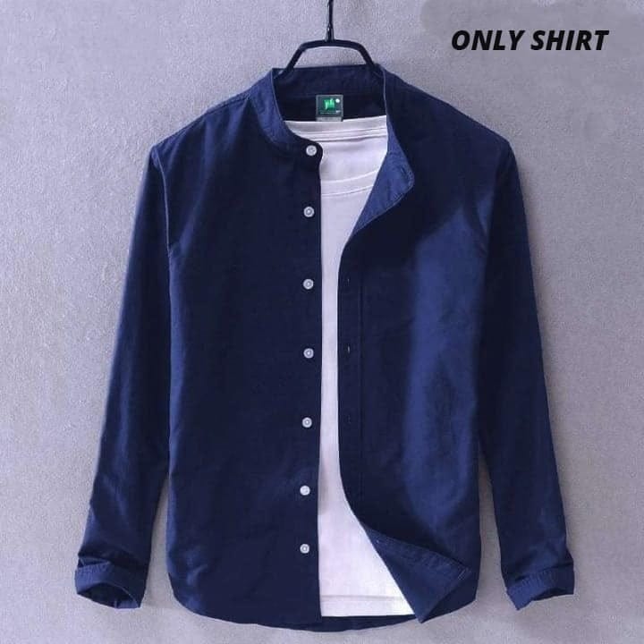 Solid Color Cotton Shirt (Only Shirt)_img_2