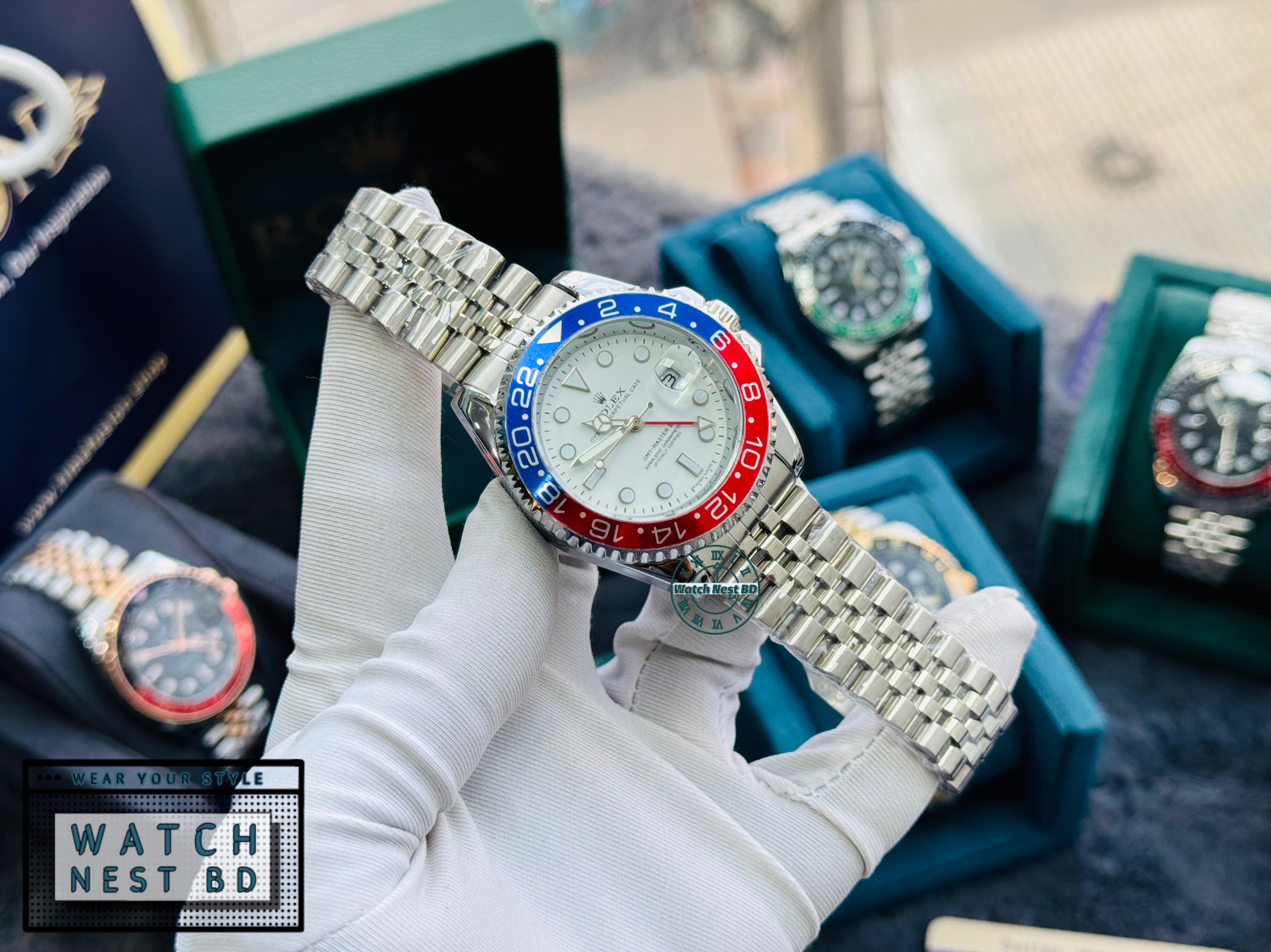 Rolex Pepsi GMT Master II Quartz Watch (AA Grade)