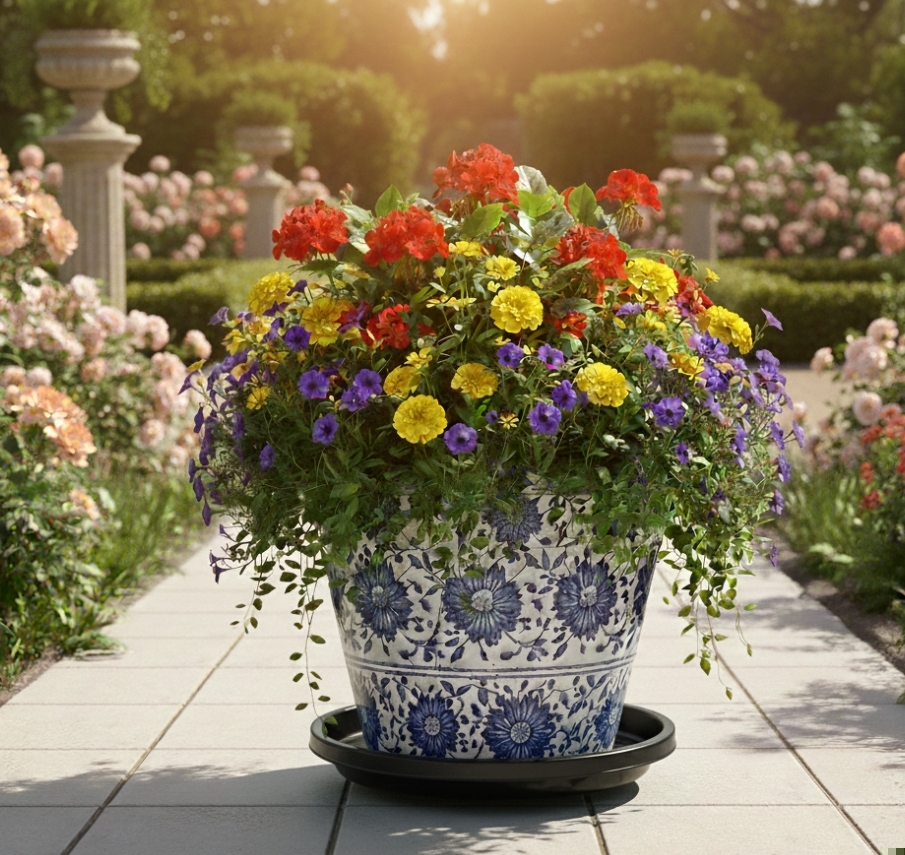 সিলিন্ডার এবং গাছের টব বহন করার চাকাযুক্ত ট্রলি।_img_2