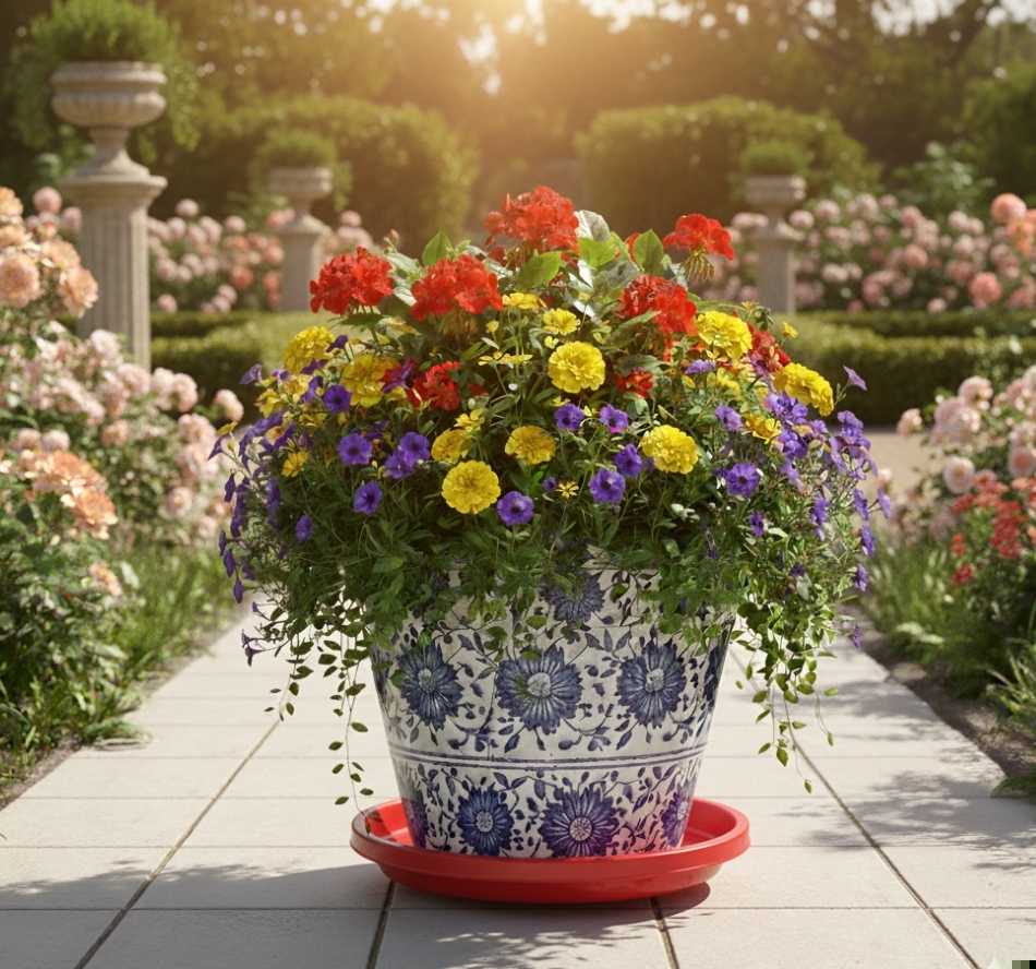 সিলিন্ডার এবং গাছের টব বহন করার চাকাযুক্ত ট্রলি।_img_7