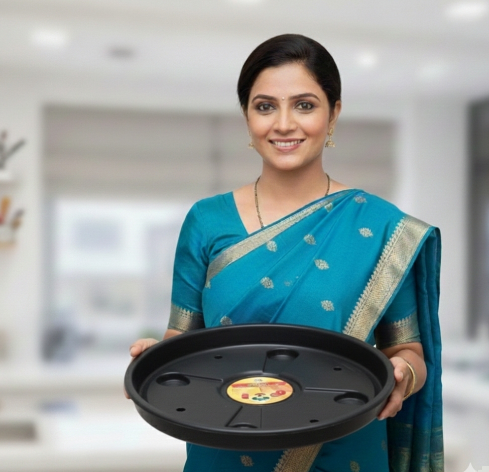 সিলিন্ডার এবং গাছের টব বহন করার চাকাযুক্ত ট্রলি।_img_8