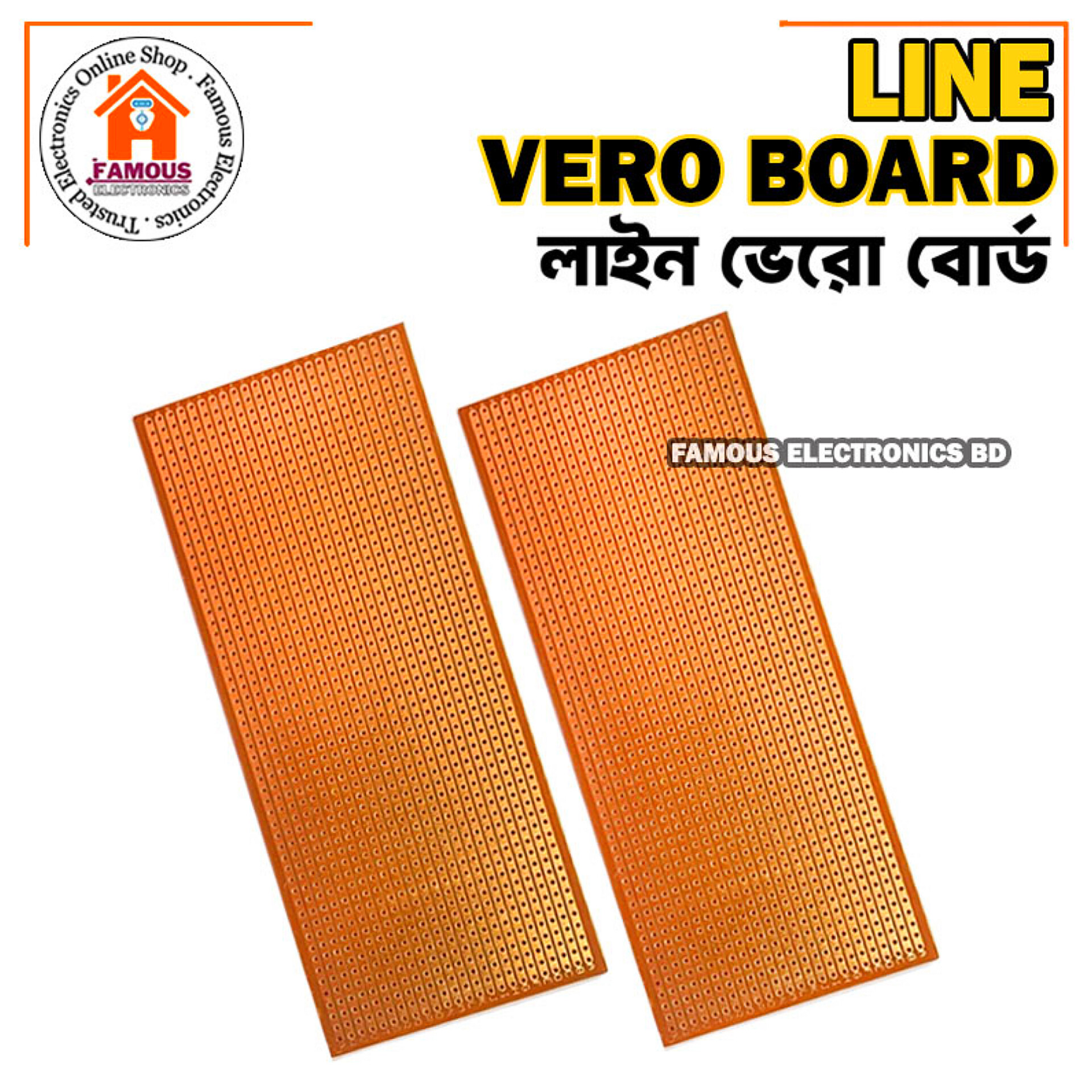 1PCS - Veroboard Normal Line 14.5×6.5cm Stripboard PCB Printed Circuit Board For Prototyping Designing Weld Soldering Arduino DIY_img_3